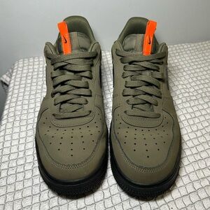 Nike Air Force Olive & Orange Men's Sneakers